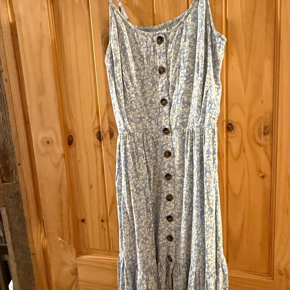 Floral button sun dress